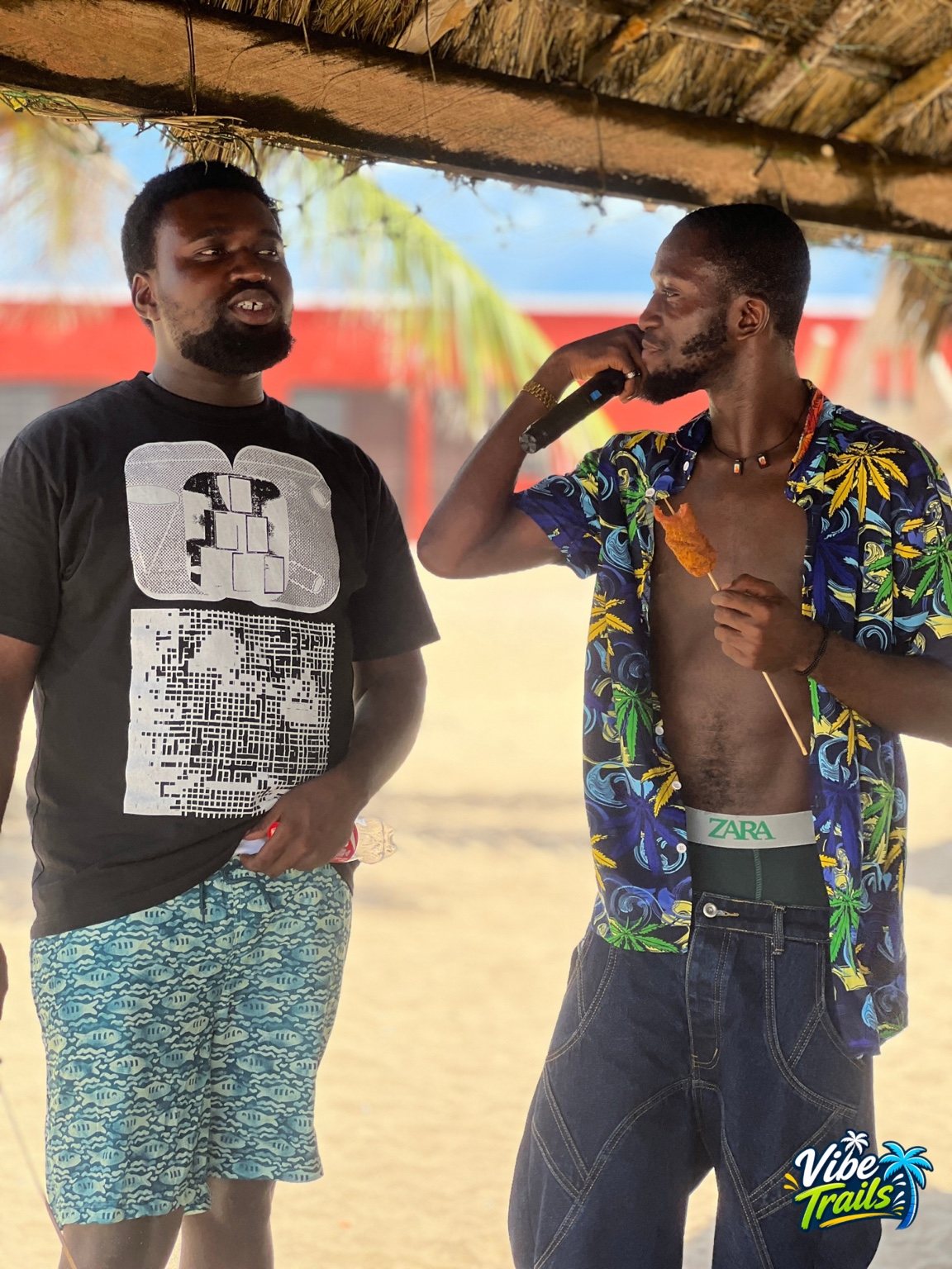 Friends enjoying a VibeTrails beach experience